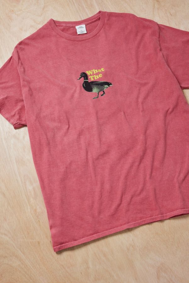 Slide View: 6: UO Red What The Duck T-Shirt 