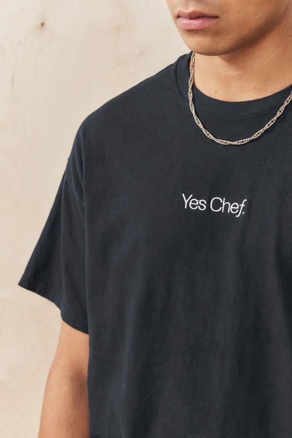 Vista diapositiva: 2: UO Solido Nero Sì Chef T-Shirt