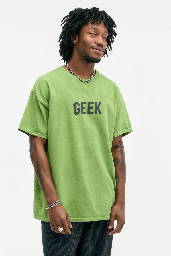 Vista diapositiva: 1: UO Verde Geek Maglietta