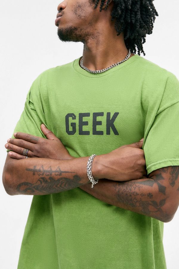 Vista diapositiva: 4: UO Verde Geek Maglietta