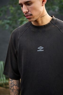 Umbro Black Washed High Neck T-Shirt