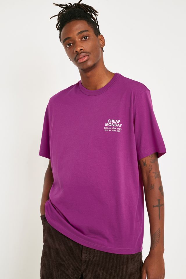 Cheap Monday Boxy Basic Cerise T-Shirt | Urban Outfitters UK