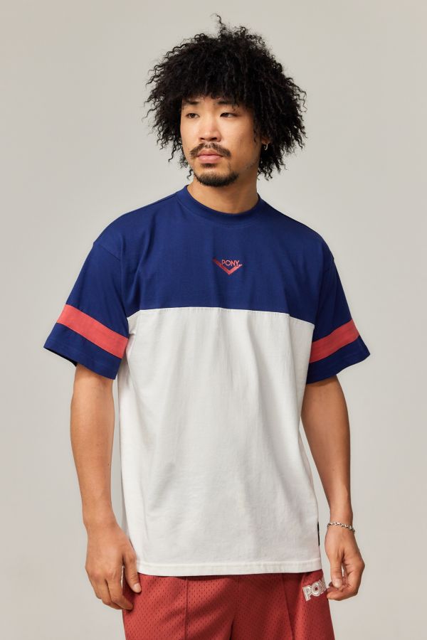 Slide View: 3: Pony Navy Colourblock T-Shirt