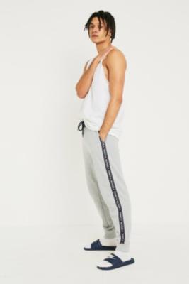 tommy hilfiger grey taped track pants