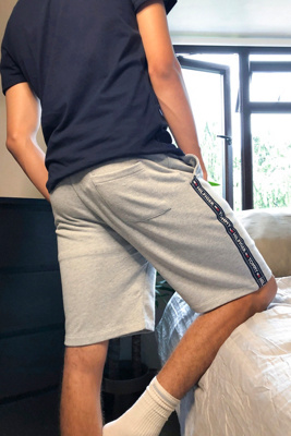 tommy hilfiger long line jersey shorts