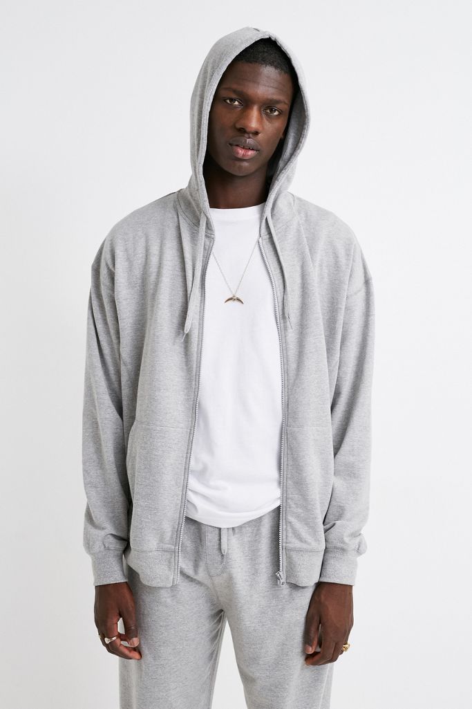 Commodity Stock Grey ZipThrough Hoodie Urban Outfitters UK