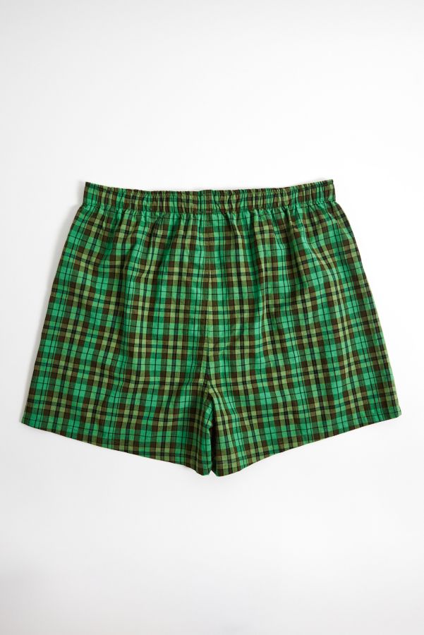 Slide View: 3: Jaded London Green Check Boxers