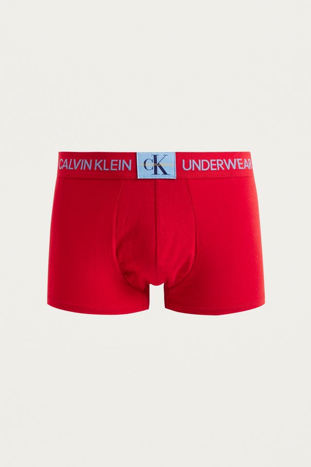 Calvin Klein Jeans Red Boxer Trunks 1Pack Urban Outfitters UK