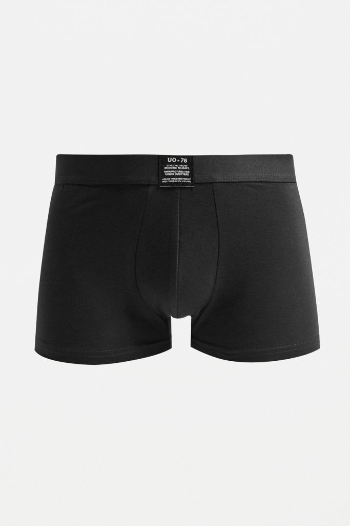 UO Black Low Rise Boxer Trunks 1Pack Urban Outfitters UK