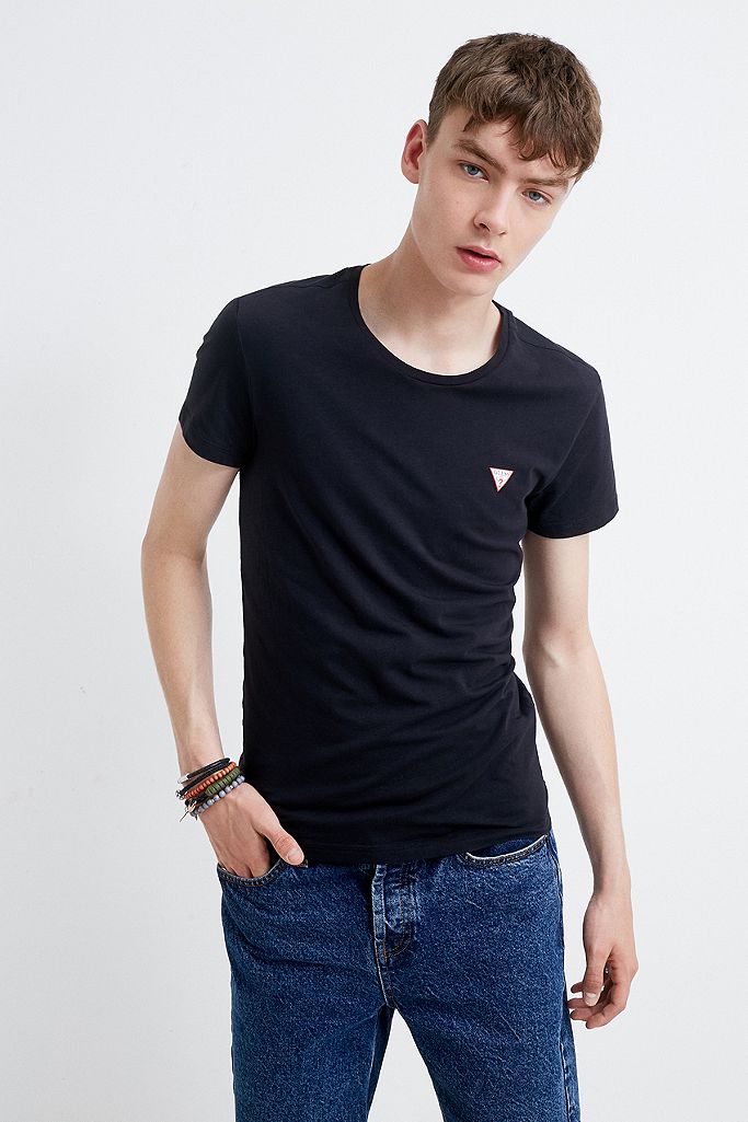 GUESS Black Crew Neck T-Shirt | Urban Outfitters UK