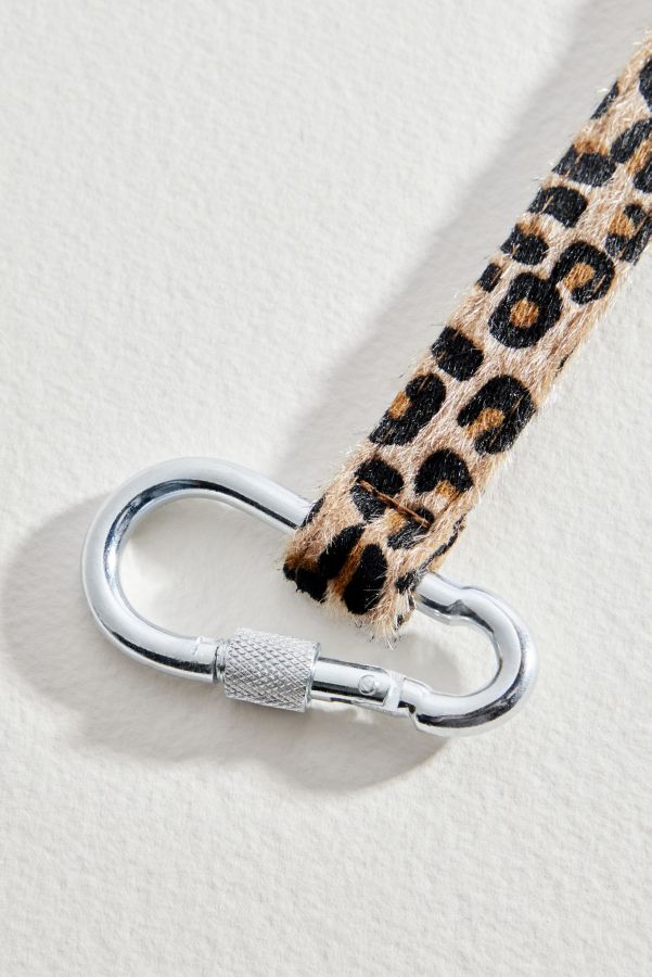 Slide View: 2: Leopard Strap Carabiner Keyring