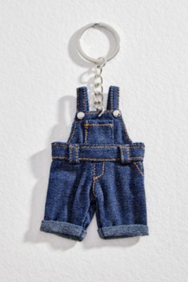 Porte-clés Mini Salopette en Denim