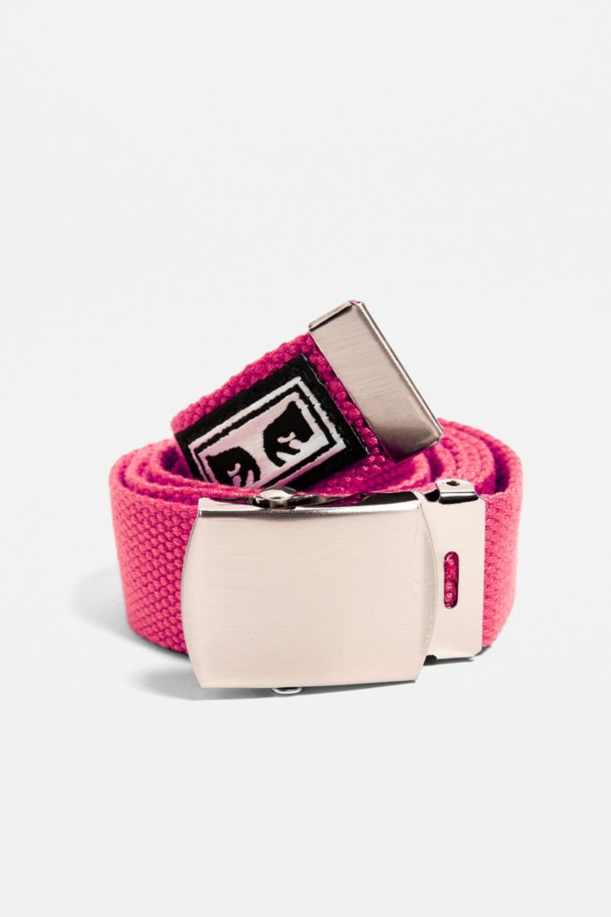 OBEY Big Boy Pink Webbing Belt | Urban Outfitters UK