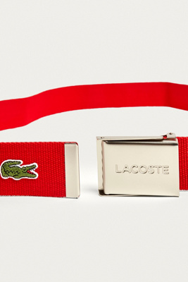 red lacoste belt