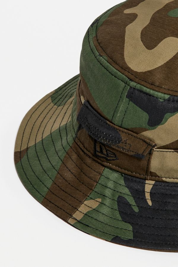 New Era Adventure Mossy Camo Dog Ear Bucket Hat Urban Outfitters UK