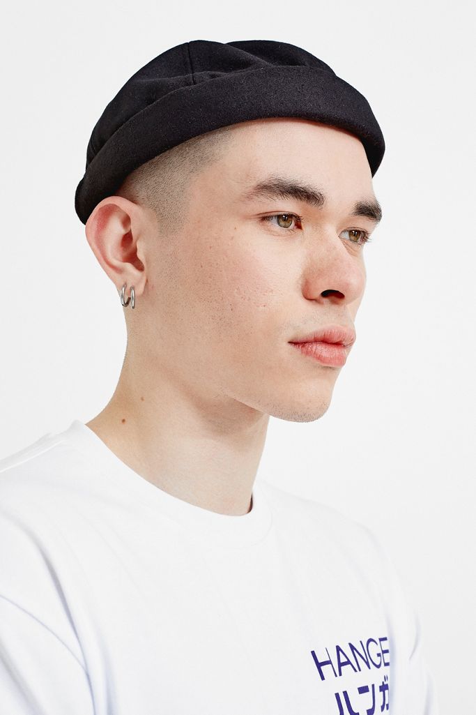 UO Black Melton Docker Cap | Urban Outfitters UK