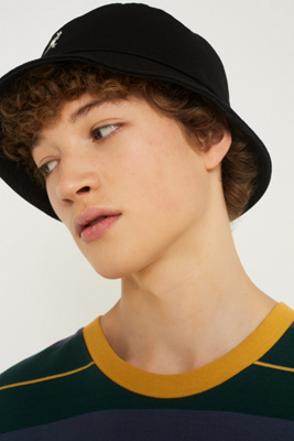 kangol washed bucket hat black