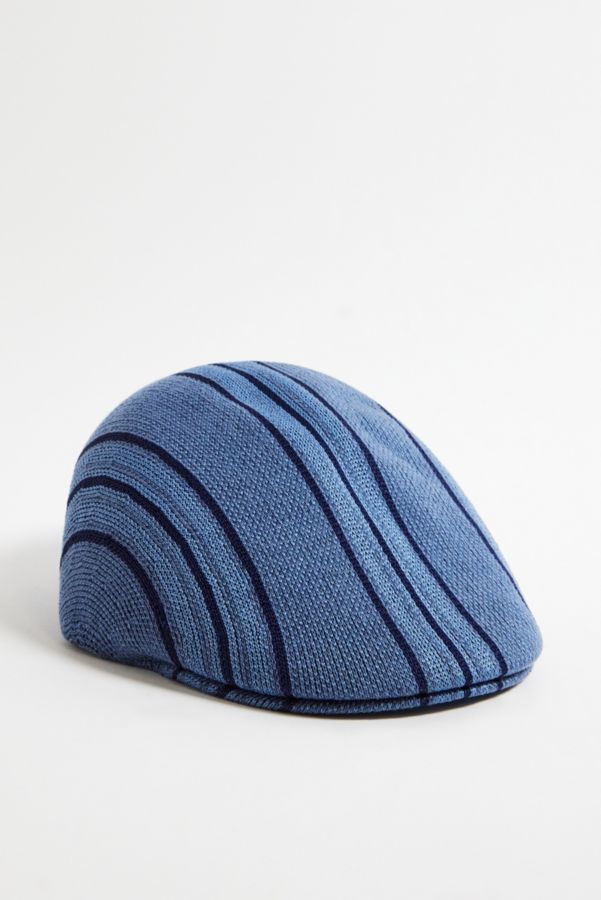 Vista diapositiva: 1: Cappello Piatto Kangol Wool 507 Blu a Righe