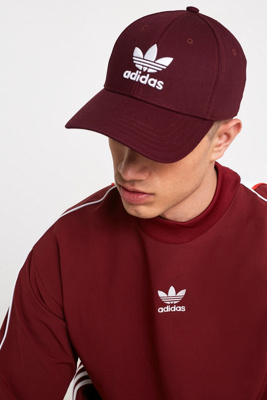 burgundy adidas cap