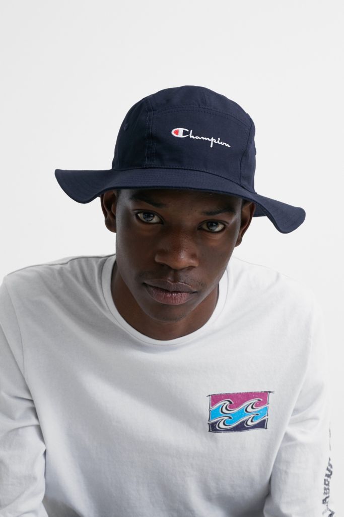 Champion Navy Bucket Hat | Urban Outfitters UK