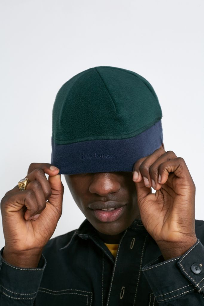 iets frans… Green and Navy Fleece Beanie | Urban Outfitters UK