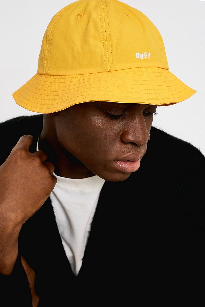 OBEY Frederick Yellow Bucket Hat | Urban Outfitters UK