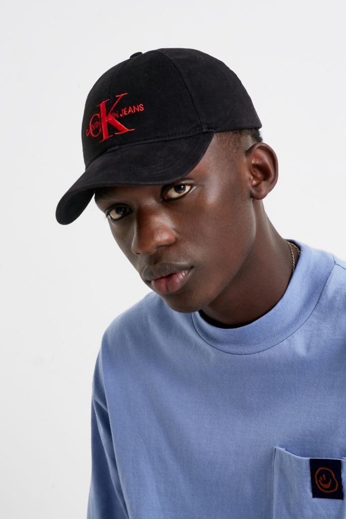 Calvin Klein Jeans Monogram Black Cap | Urban Outfitters UK