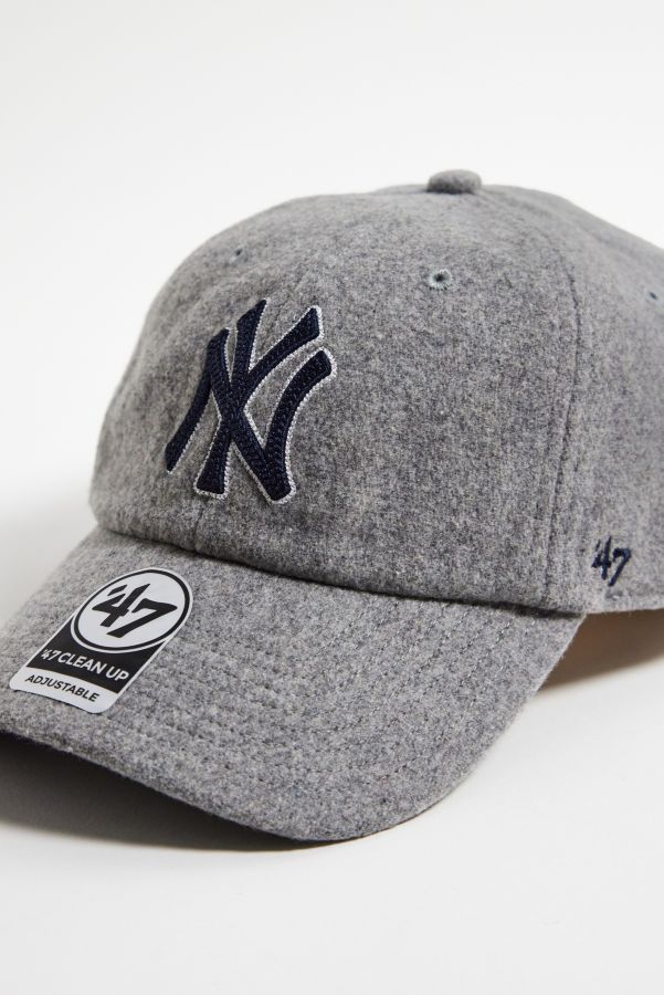 Slide View: 2: '47 Brand NY Yankees Grey Clean Up Baseball Cap