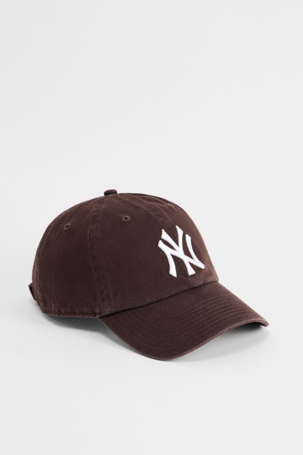 Slide View: 1: Casquette de baseball '47 Brand Brown NY Yankees Clean Up