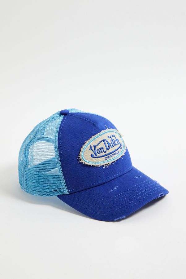 Slide View: 1: Von Dutch UO Exclusive Blue Trucker Cap