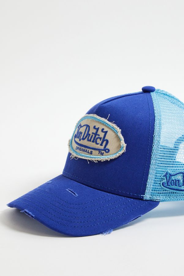 Slide View: 2: Von Dutch UO Exclusive Blue Trucker Cap