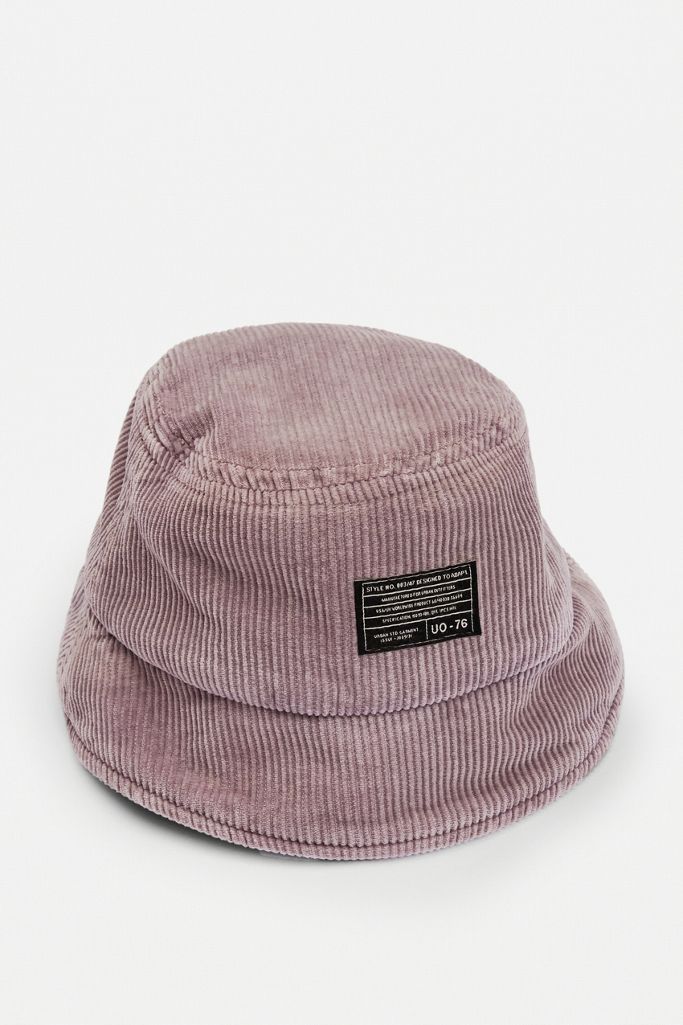 UO Lilac AcidWash Corduroy Bucket Hat Urban Outfitters UK