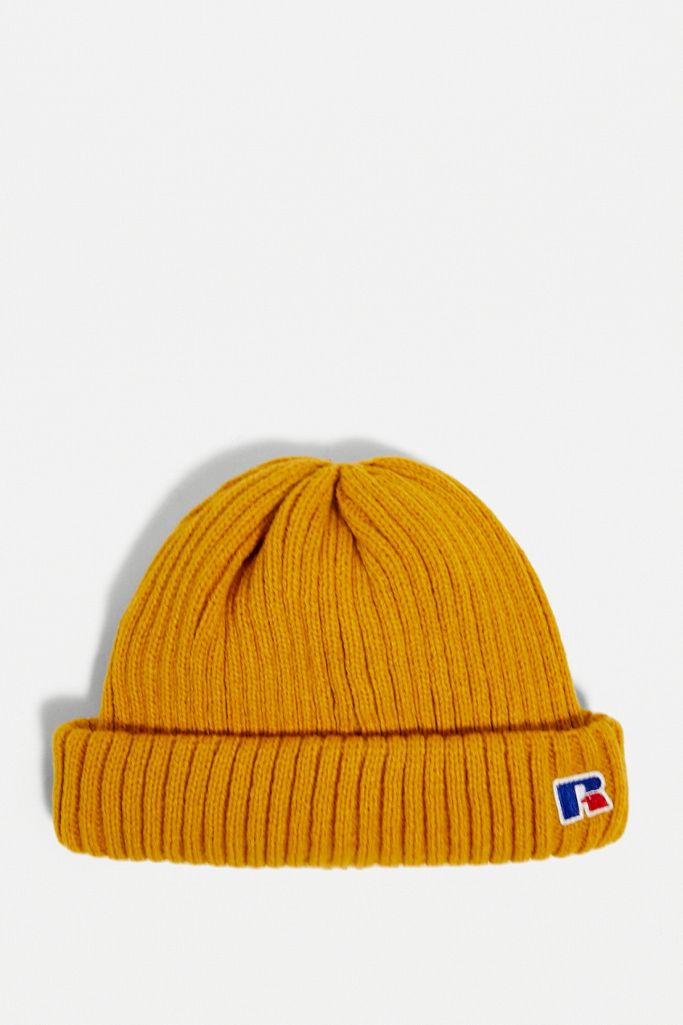 Russell Athletic Mustard Relic Beanie Urban Outfitters UK