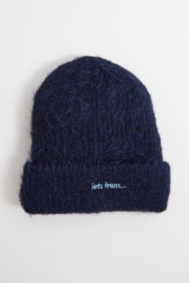 iets frans... Navy Eyelash Knit Beanie