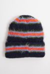 Thumbnail View 5: iets frans... Orange Stripe Eyelash Knit Beanie