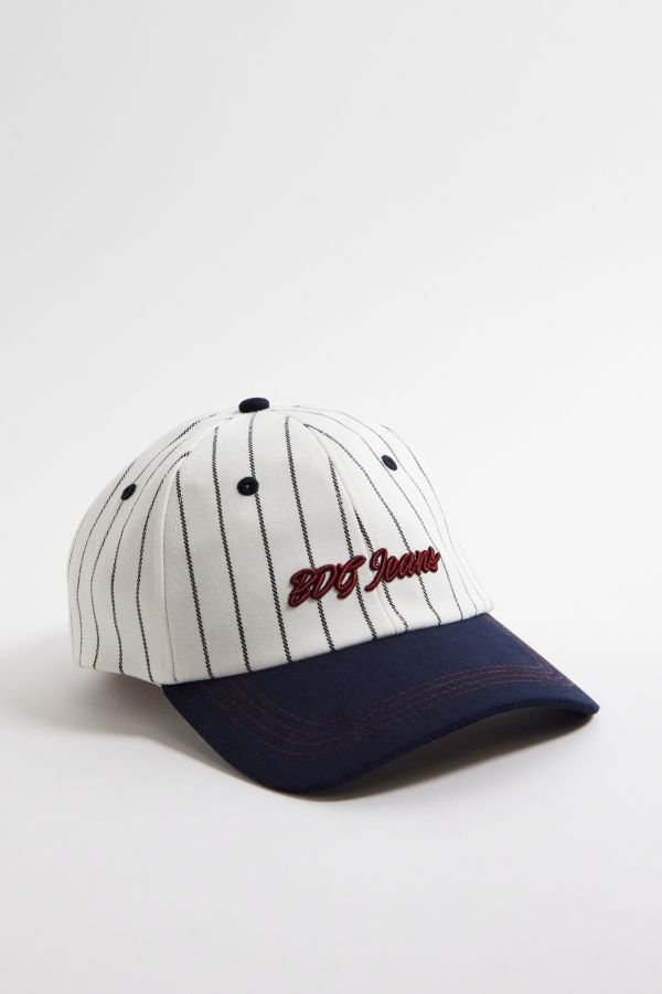 Slide View: 1: Casquette rayée BDG Jeans