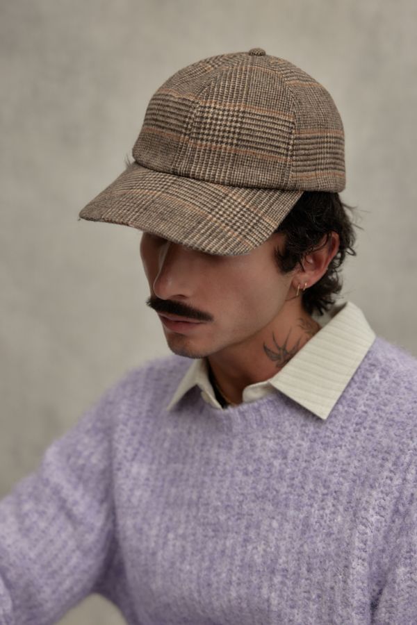 Vista de diapositivas: 2: Gorra de Cuadros Marrón Loom