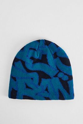 iets frans... Blue Graffiti Beanie