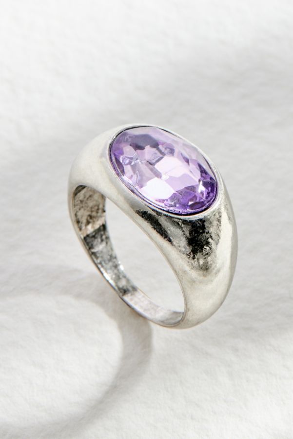 Slide View: 2: Silence + Noise Purple Gem Ring