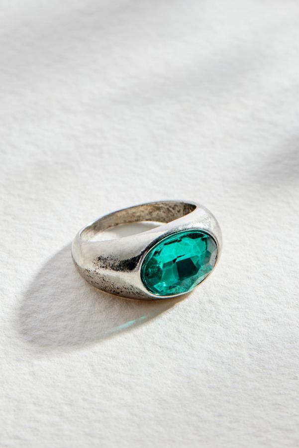 Slide View: 1: Silence + Noise Green Gem Ring