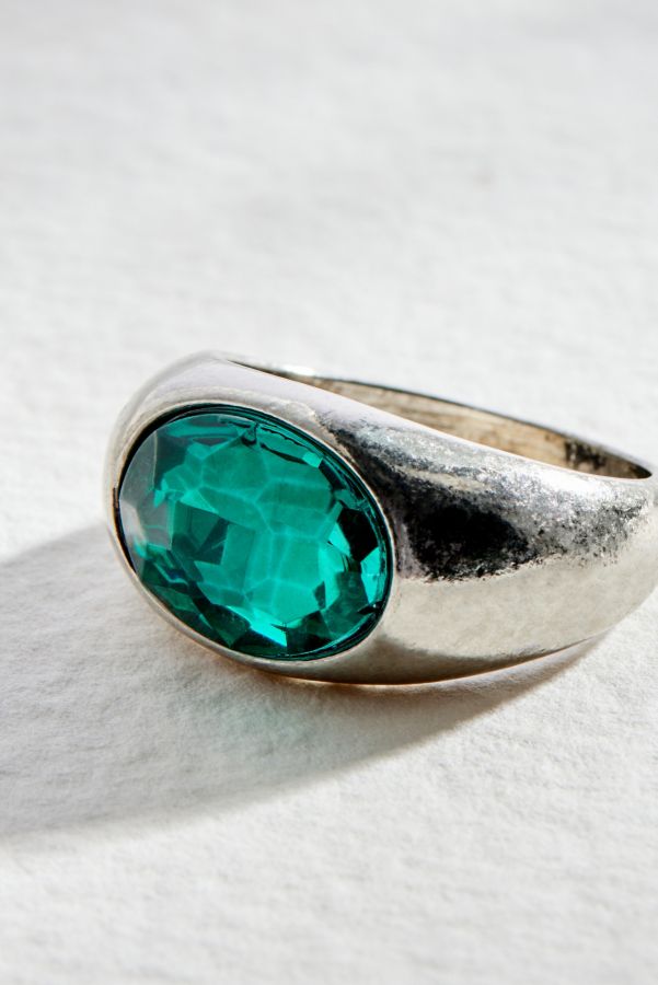 Slide View: 2: Silence + Noise Green Gem Ring