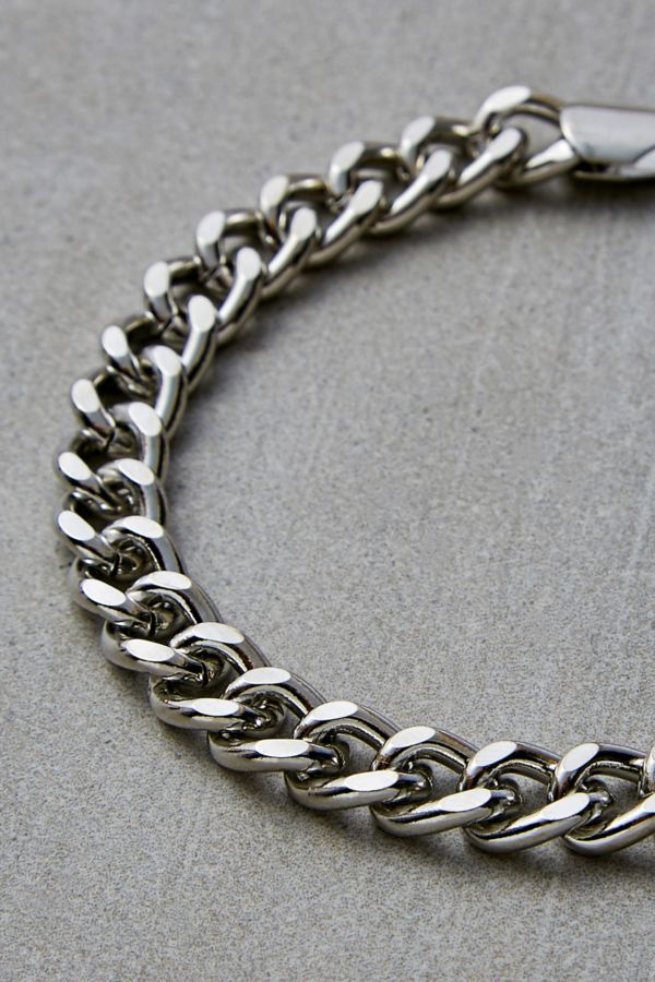 Silver Curb Neck Chain Bracelet | Urban Outfitters UK