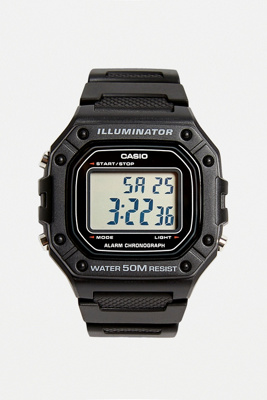 casio watch illuminator black