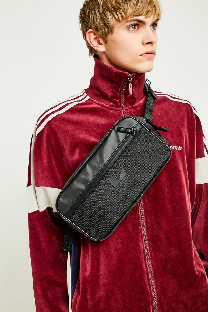 adidas Black Trefoil Logo Crossbody Bag Urban Outfitters UK