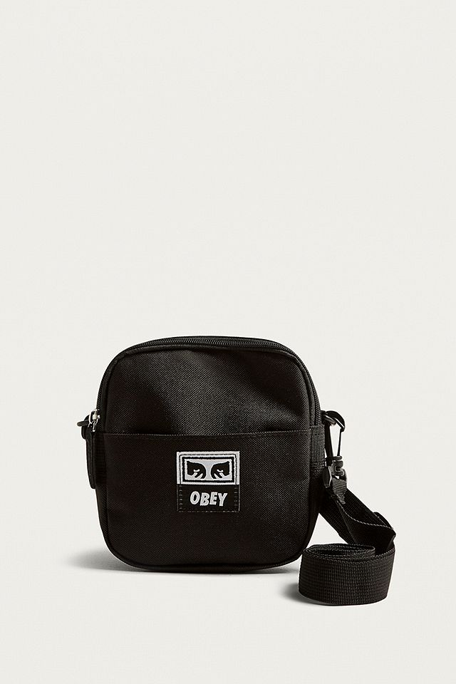OBEY Dropout Traveller Black Shoulder Bag | Urban Outfitters UK
