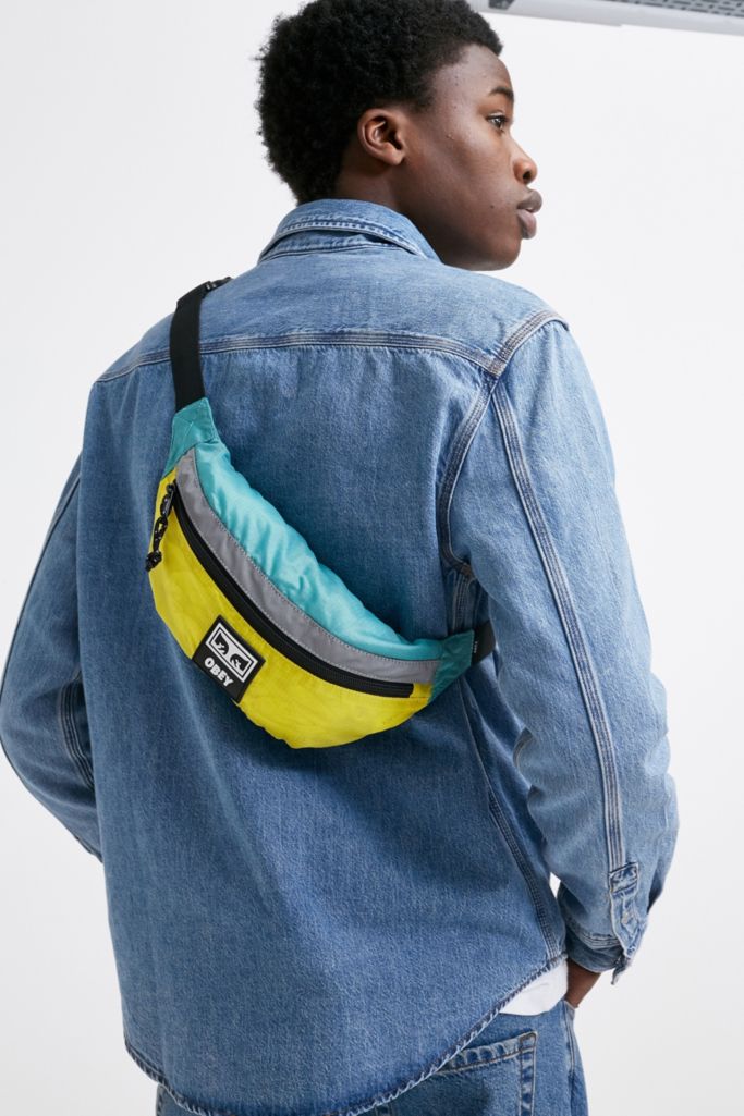 OBEY Daily Yellow Ripstop Sling Bag | Urban Outfitters UK