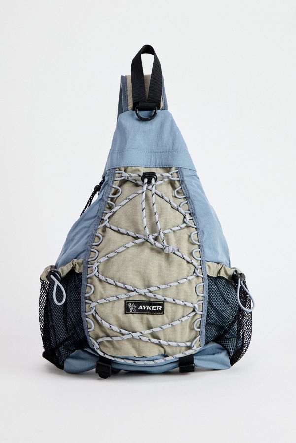 Slide View: 1: Ayker Blue Bungee Single-Strap Backpack