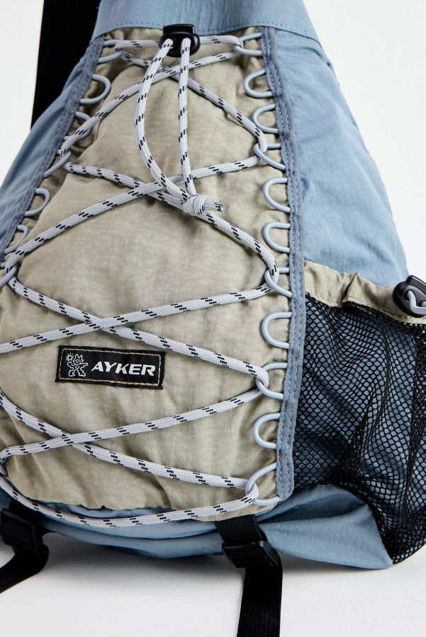 Slide View: 3: Ayker Blue Bungee Single-Strap Backpack