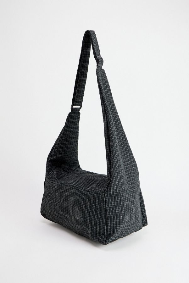 Slide View: 4: Ayker Navy Check Sling Crossbody Bag