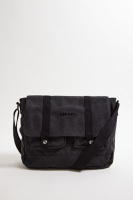 Bolso Mensajero de Lona Negro BDG